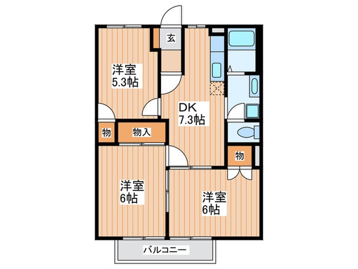 ハイツ西井Ⅰの物件間取画像