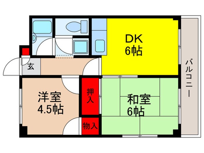 サンライズ末広の物件間取画像