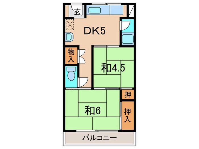 ヴィラ東伊丹の物件間取画像