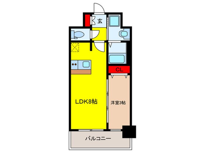 プレサンス新深江ディレットの物件間取画像