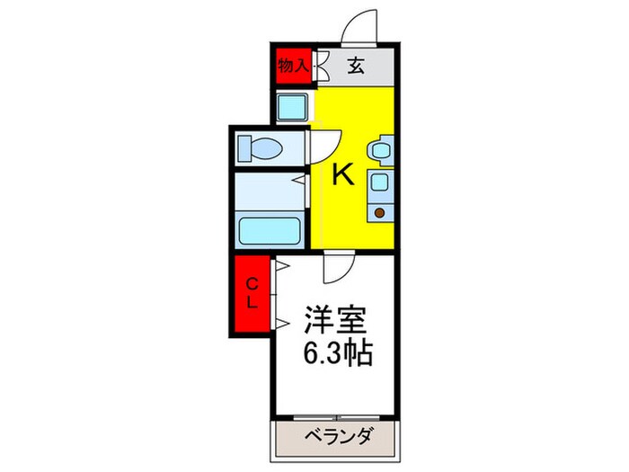 ﾗﾌｧﾐ-ﾕ千里山の物件間取画像