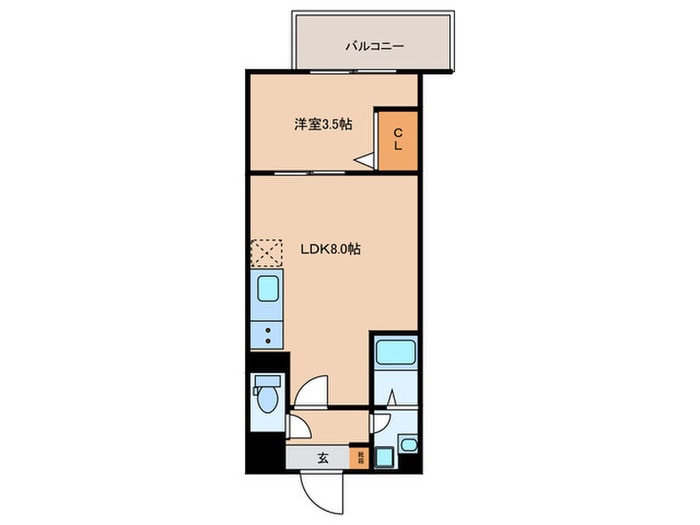 Mv.fm大阪大正の物件間取画像