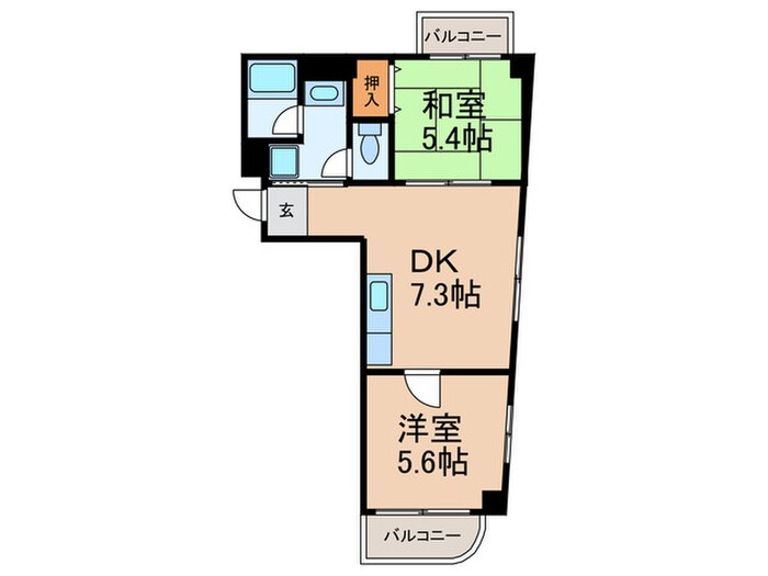 秋田マンションの物件間取画像