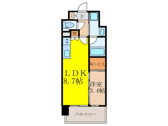 コンフォリア新大阪宮原Qの物件間取画像