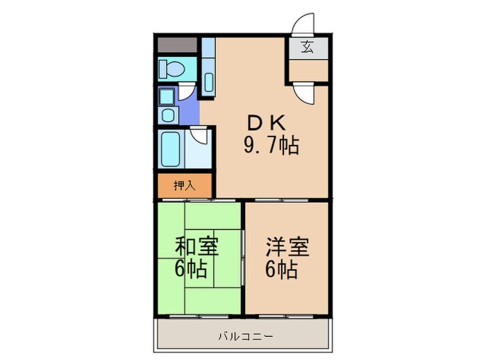 ハピネス 園田の物件間取画像