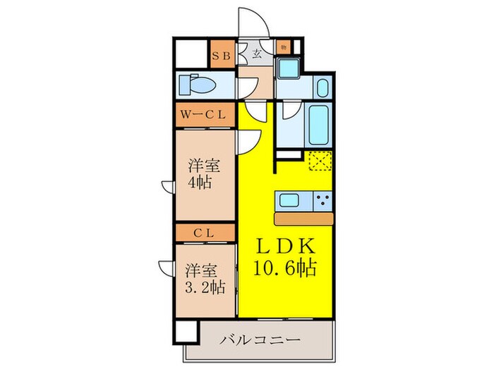 シーズンフラッツ新大阪の物件間取画像