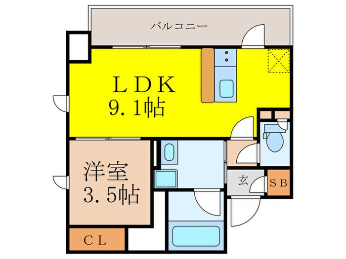 シーズンフラッツ新大阪の物件間取画像