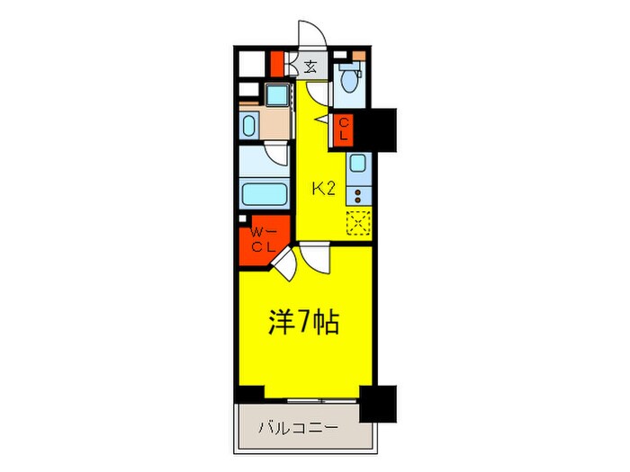 ハビテ靱センターコートの物件間取画像