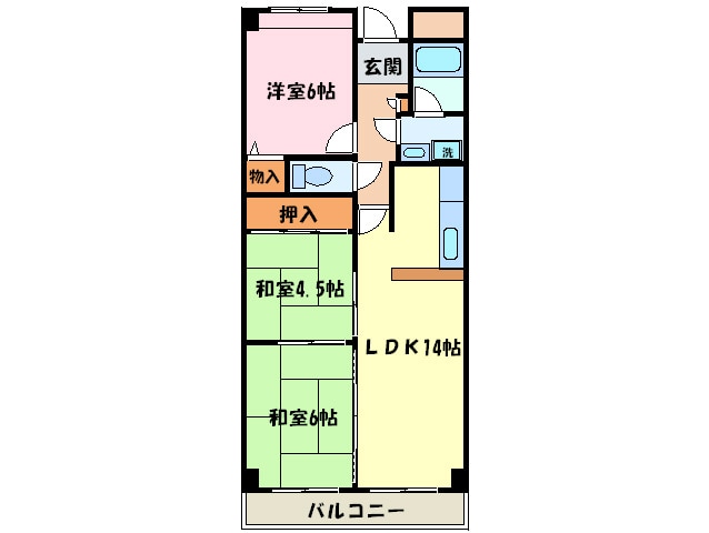 グランドミールの物件間取画像