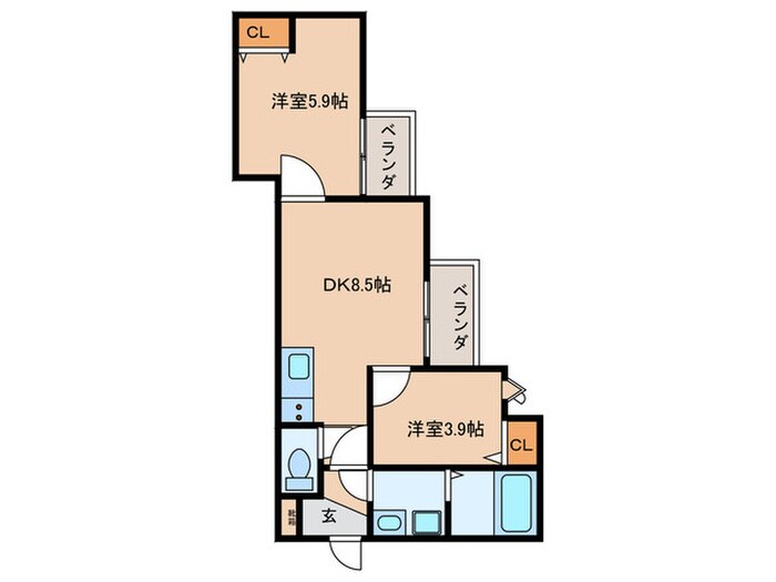 仮)サンルーチェ東今里の物件間取画像