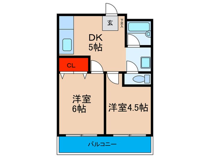 毛利マンションの物件間取画像