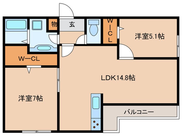 ウィズパーク　ノーサイドの物件間取画像