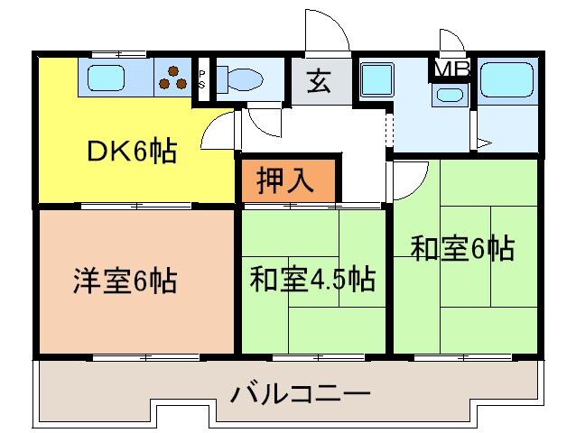 サンロ－ド曽根の物件間取画像