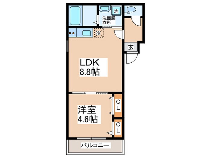 ﾌｼﾞﾊﾟﾚｽ南海貝塚駅西Ⅲ番館の物件間取画像