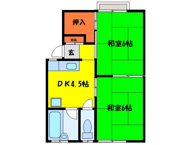 箕面ハニ－ハイツの物件間取画像