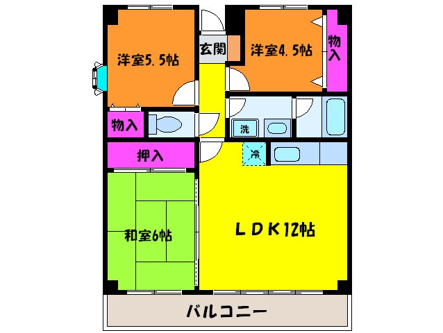 アーク八品の物件間取画像