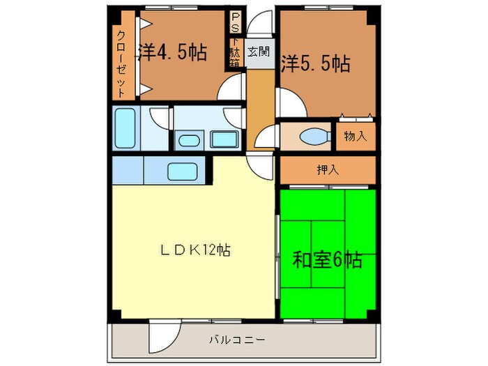 アーク八品の物件間取画像