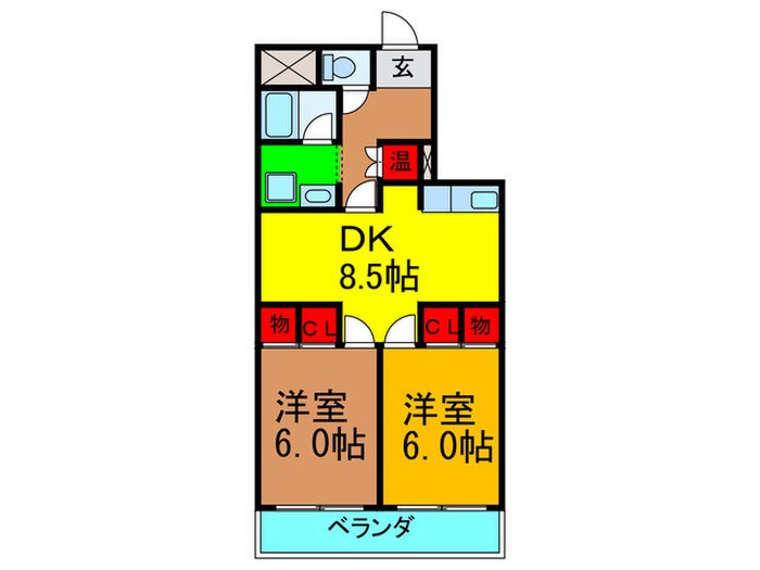 龍宝マンションの物件間取画像