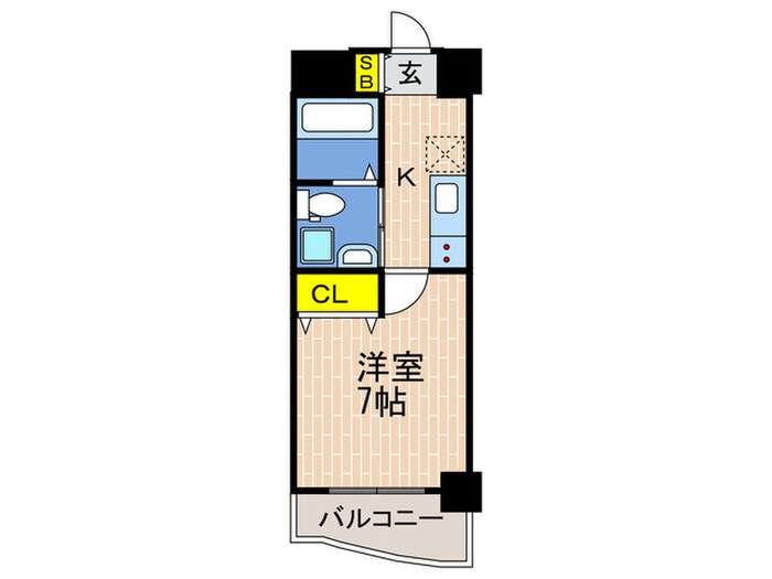 ｱﾄﾞﾊﾞﾝｽ神戸ﾌﾟﾗｰｼﾞｭ(802)の物件間取画像