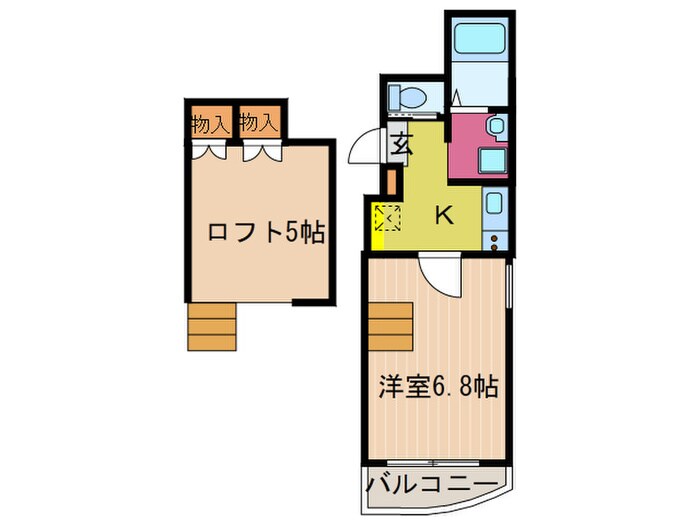 クロスフィールド下鴨の物件間取画像