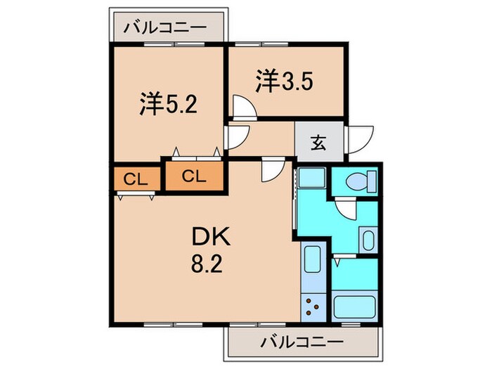 ラムール伊丹の物件間取画像