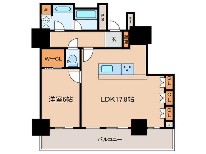 ルネッサなんばタワー(505)の物件間取画像