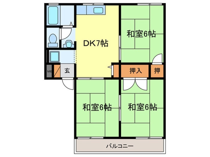 王塚公園ハイツの物件間取画像