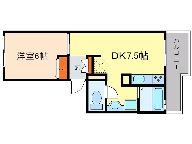 ヴィラ芦屋Ａ棟の物件間取画像