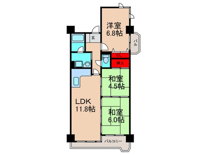 池田天神アーバンリズの物件間取画像