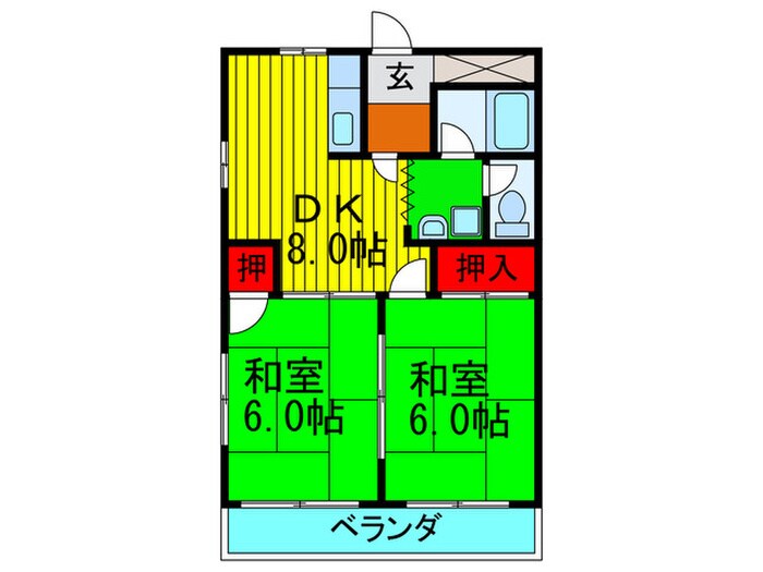 大森マンションの物件間取画像