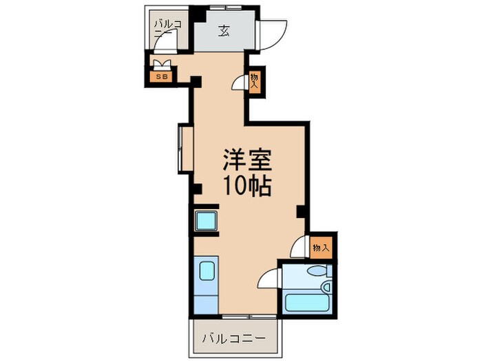 六甲ベイビューマンションの物件間取画像