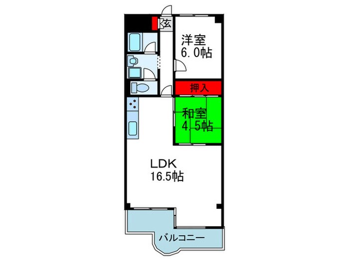 ｻﾝﾊｲﾂ緑地公園南棟(604)の物件間取画像