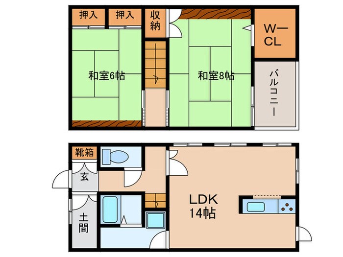 前河邸貸家の物件間取画像