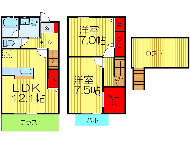 スタ－サイドの物件間取画像