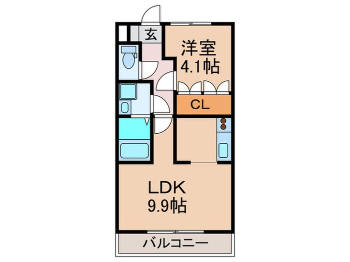 シャイン池之宮の物件間取画像