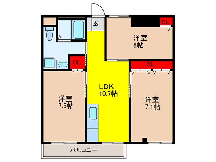 ソレーユ関西の物件間取画像