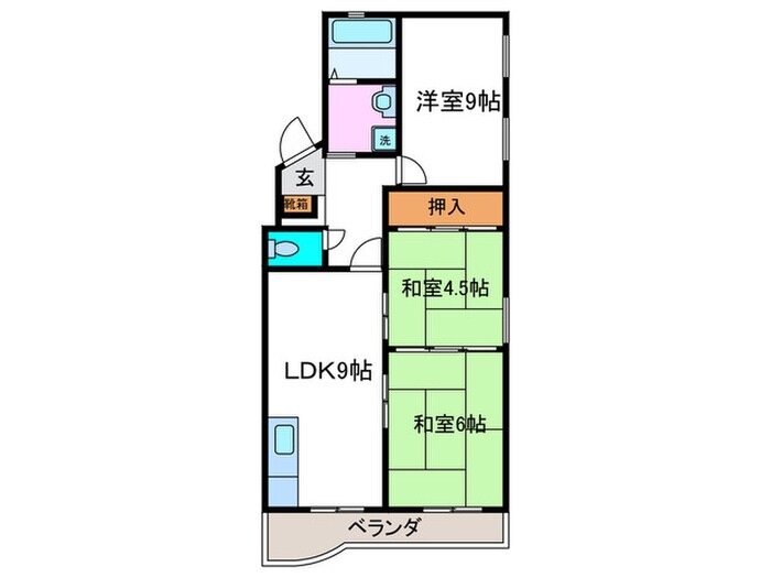 長岡コ－ポの物件間取画像