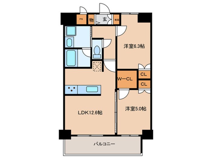 グランドレッセ今里の物件間取画像