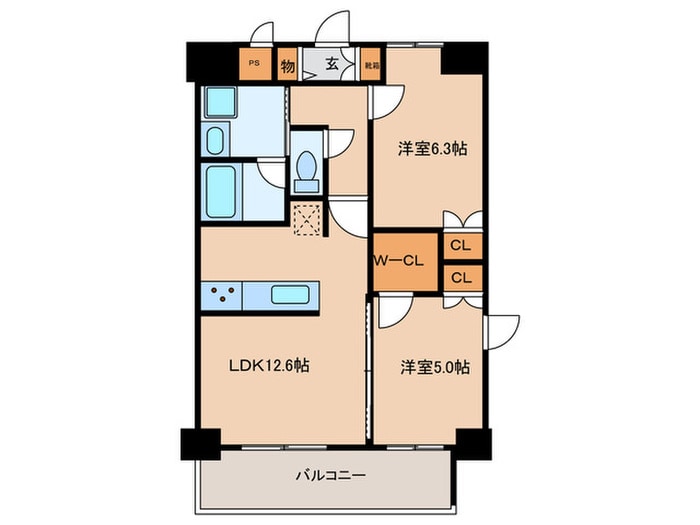 グランドレッセ今里の物件間取画像