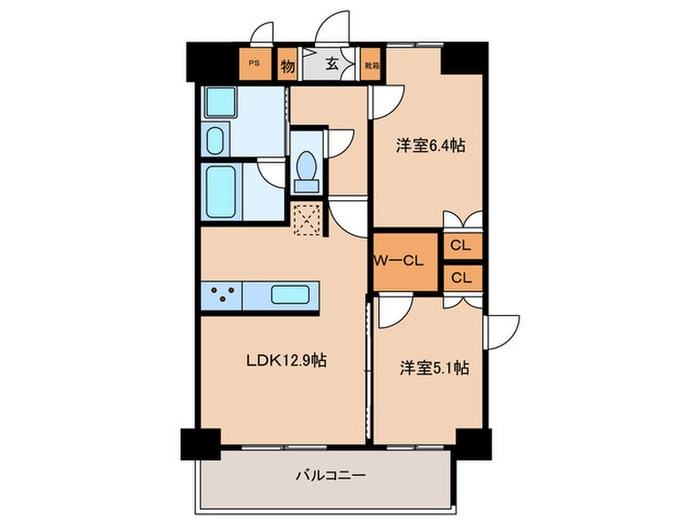 グランドレッセ今里の物件間取画像