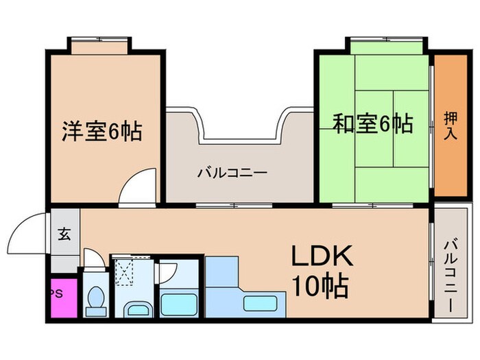 グランドール大鳥の物件間取画像