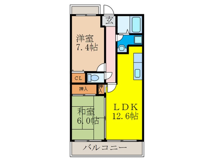 コートアメニティ江坂の物件間取画像