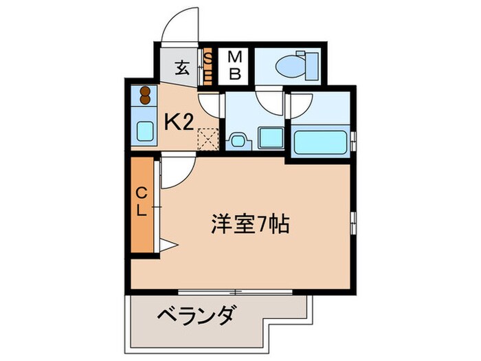 クレイドル四天王寺の物件間取画像