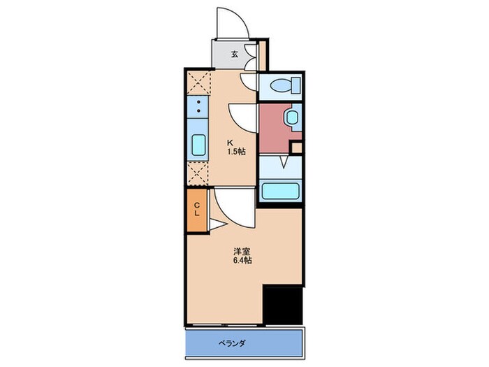 ﾌﾟﾚｻﾝｽ桜ノ宮ｲｰｻﾘｱﾙ(1306)の物件間取画像