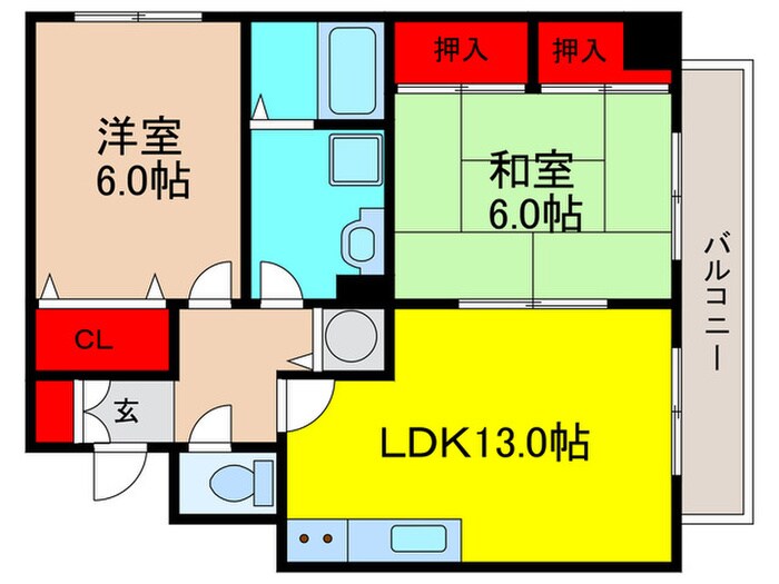 アルバート箕面5番館の物件間取画像