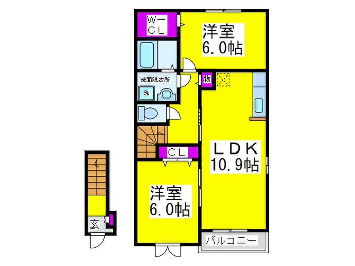 ハーモニーおしおの物件間取画像