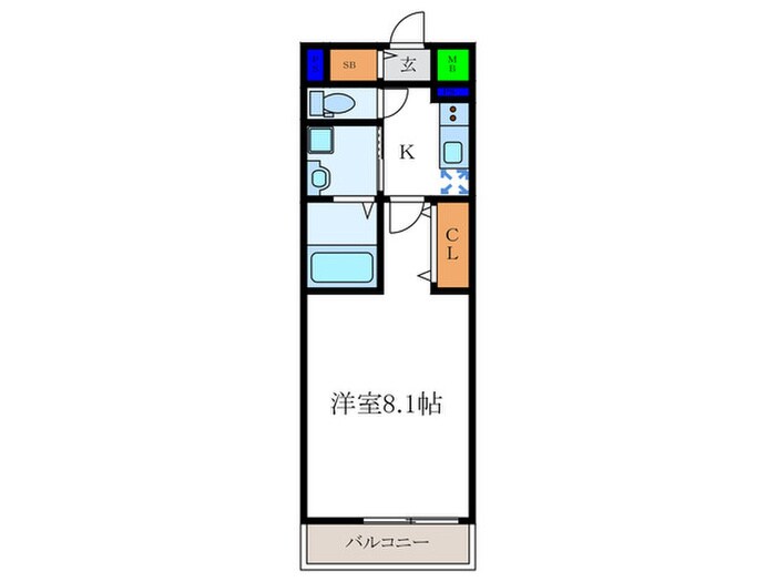 ﾍﾞﾗｼﾞｵ雅び京都洛北ｶﾞｰﾃﾞﾝ(505)の物件間取画像