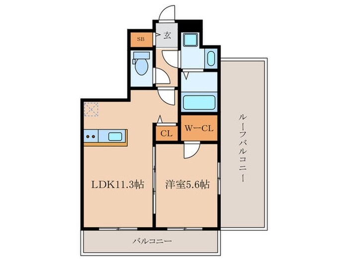 ﾍﾞﾗｼﾞｵ雅び京都洛北ｶﾞｰﾃﾞﾝ(507)の物件間取画像