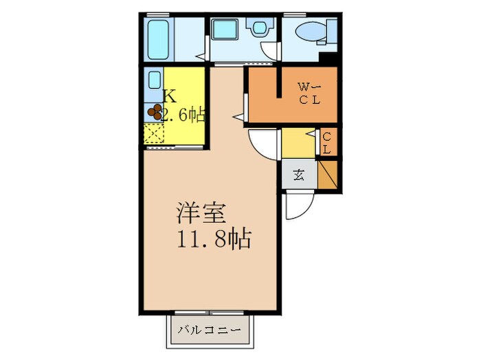 レシェンテ茨木Ｇの物件間取画像