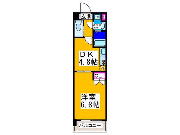 エスポワ－ル長曽根の物件間取画像